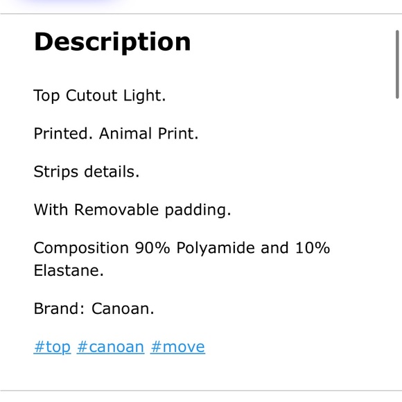 CANOAN Brazilian sports bra - Picture 3 of 4